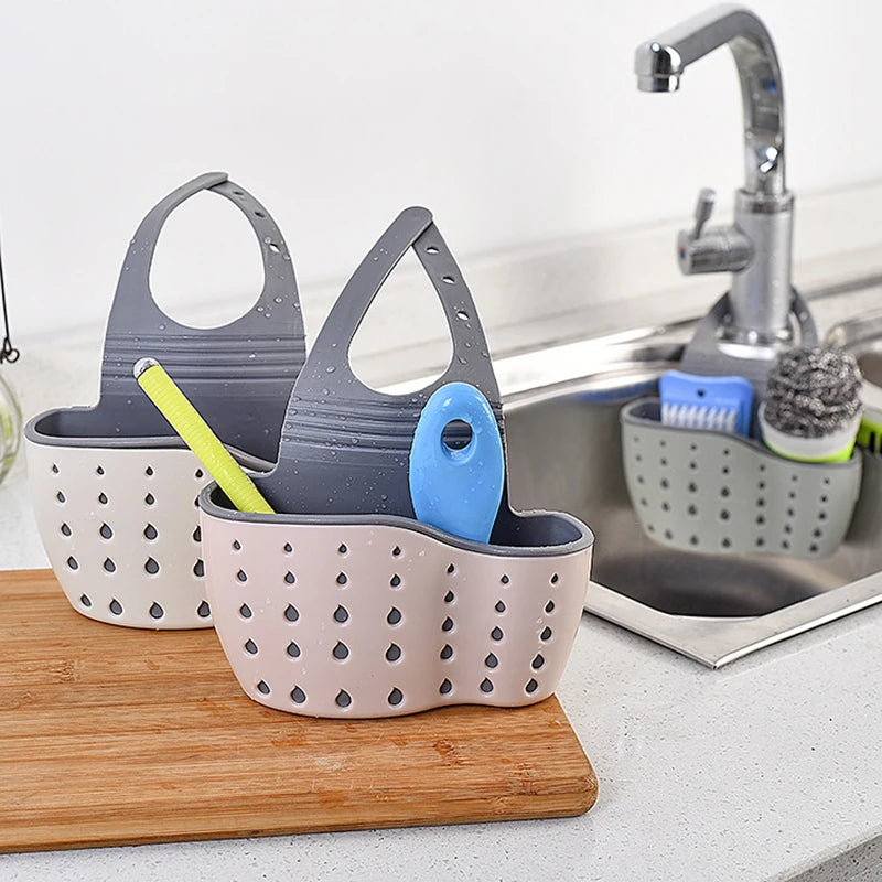 Sink Holder & Basket: Hanging sink organizer