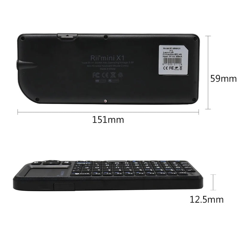 Mini Wireless Keyboard (Touchpad)