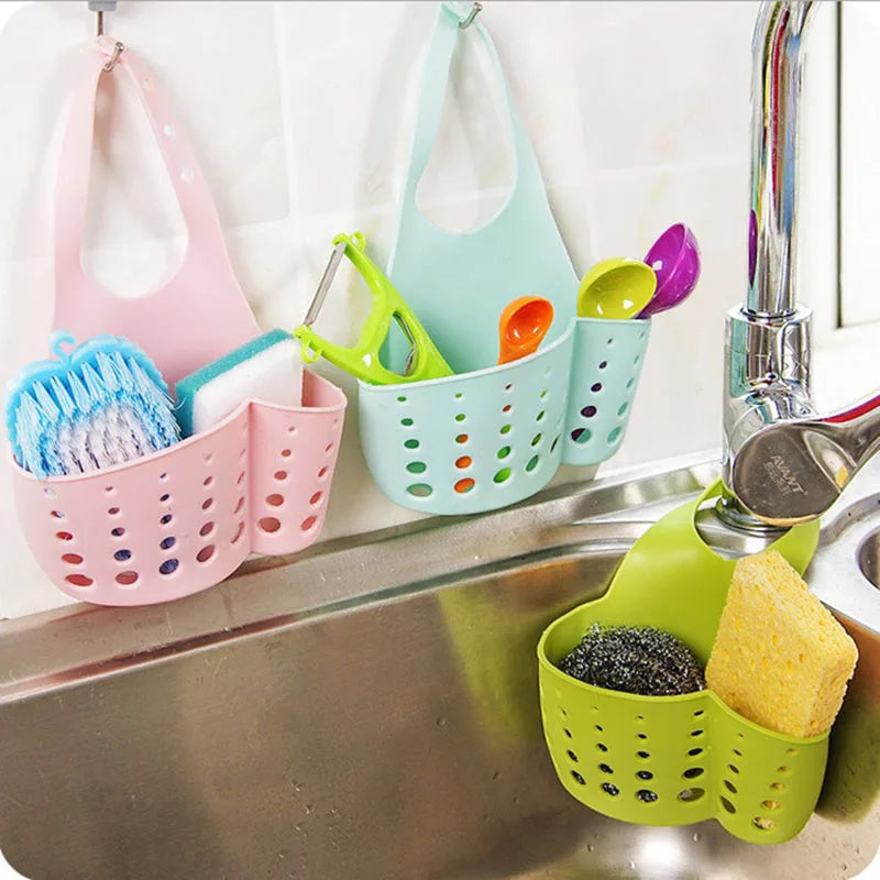 Sink Holder & Basket: Hanging sink organizer