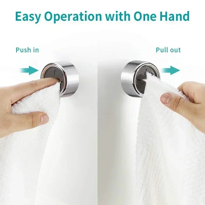 Towel Plug Holder: Wall mounted towel rack