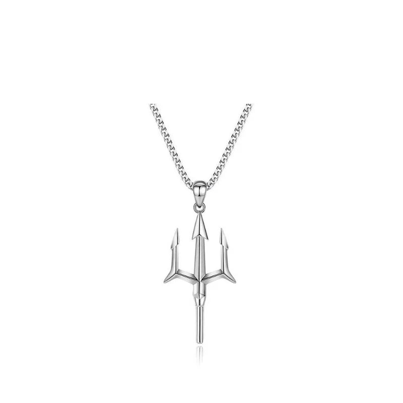 Trident pendant necklace for men