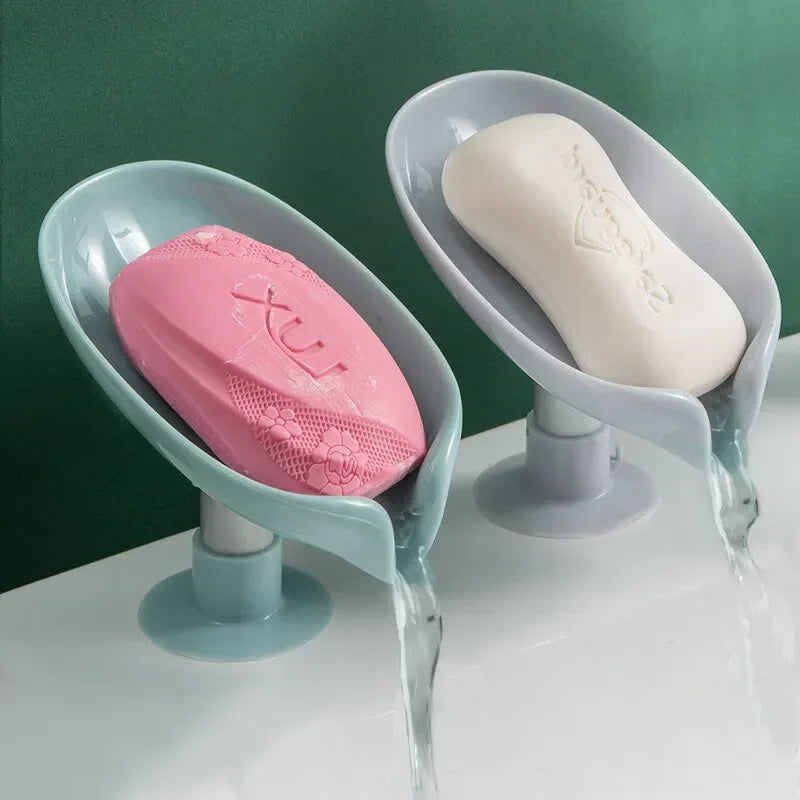 Drain Soap Holder Leaf Shape Soap Suction Cup