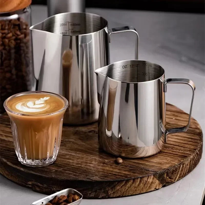 Milk Frothing Pitcher: Stainless steel frother