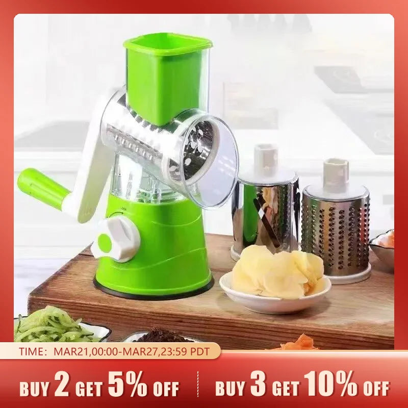 Vegetable Roller Cutter: Handheld vegetable grater