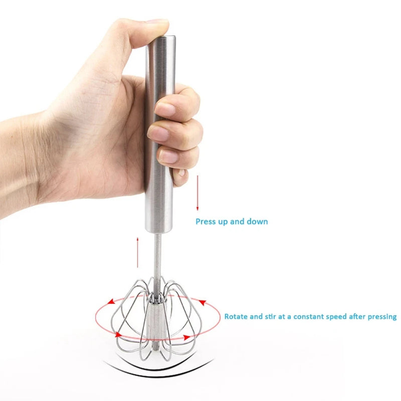 Semi-automatic Egg Beater: Handheld egg whisk