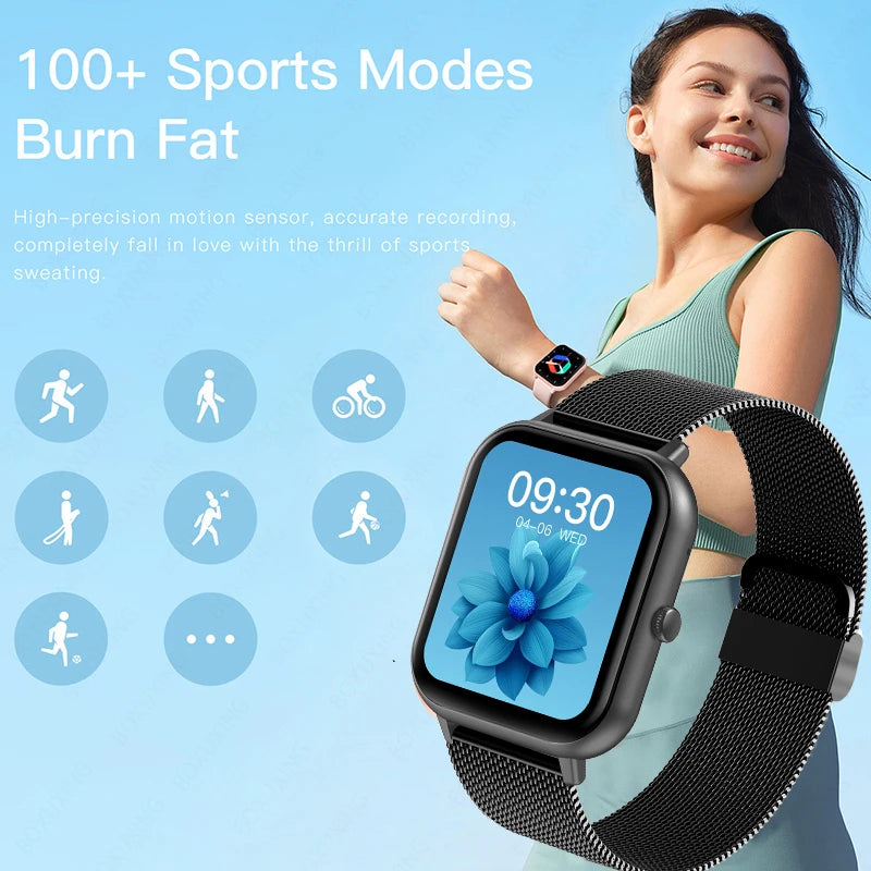 Smart Watch Men Women Heart Rate Blood