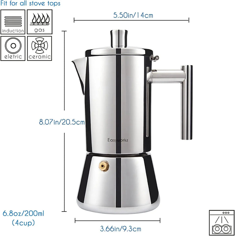 Easyworkz Diego Stovetop Espresso Maker: Moka pot coffee maker