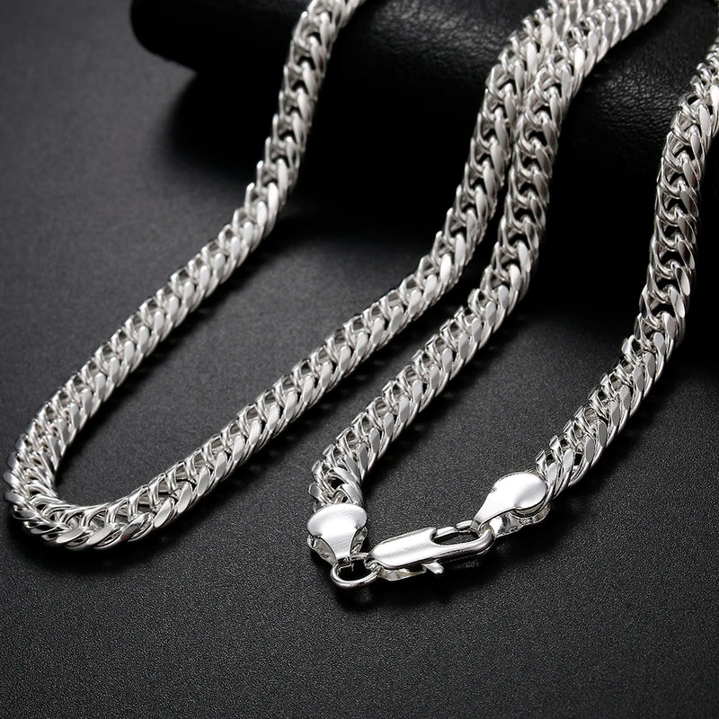 Sterling Silver Necklaces Fine Width, 6mm