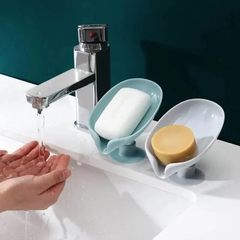 Drain Soap Holder Leaf Shape Soap Suction Cup