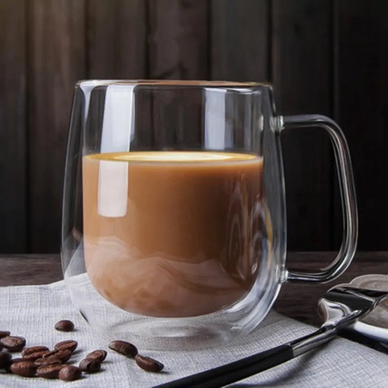 Glass Coffee Mug: Double-wall mug