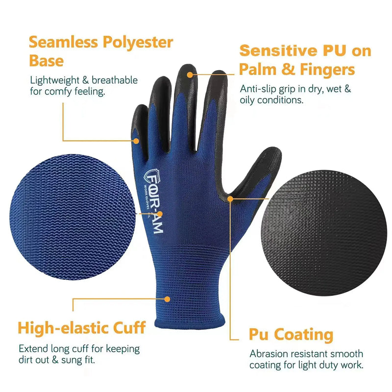 Work Gloves (PU Coated)