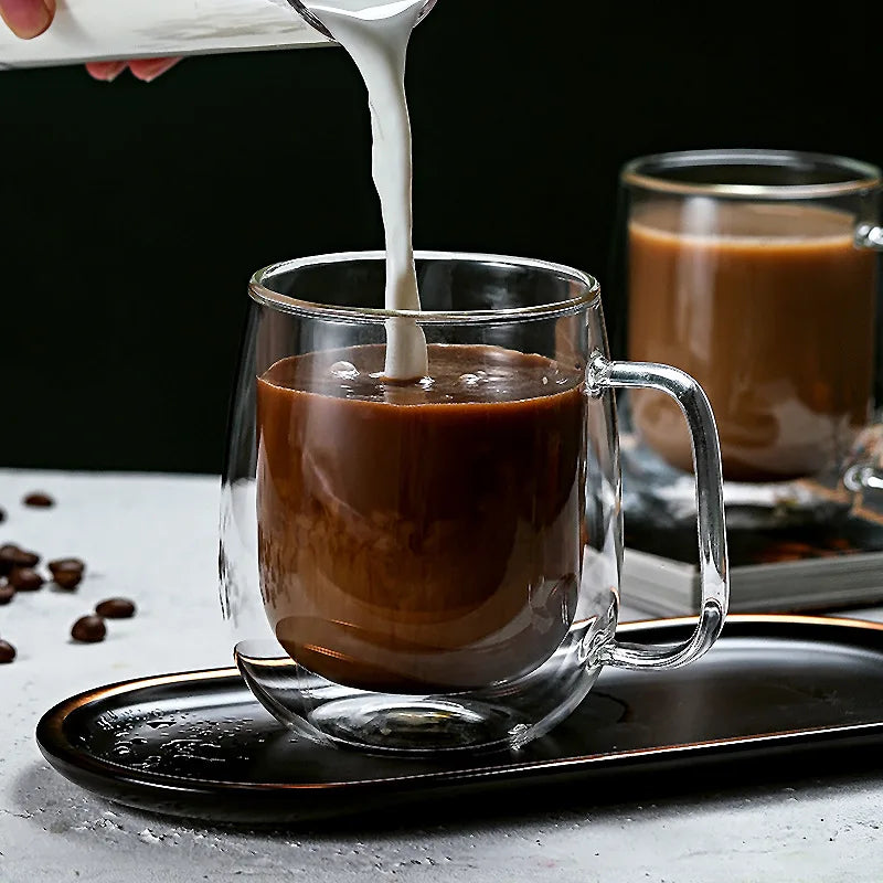 Glass Coffee Mug: Double-wall mug