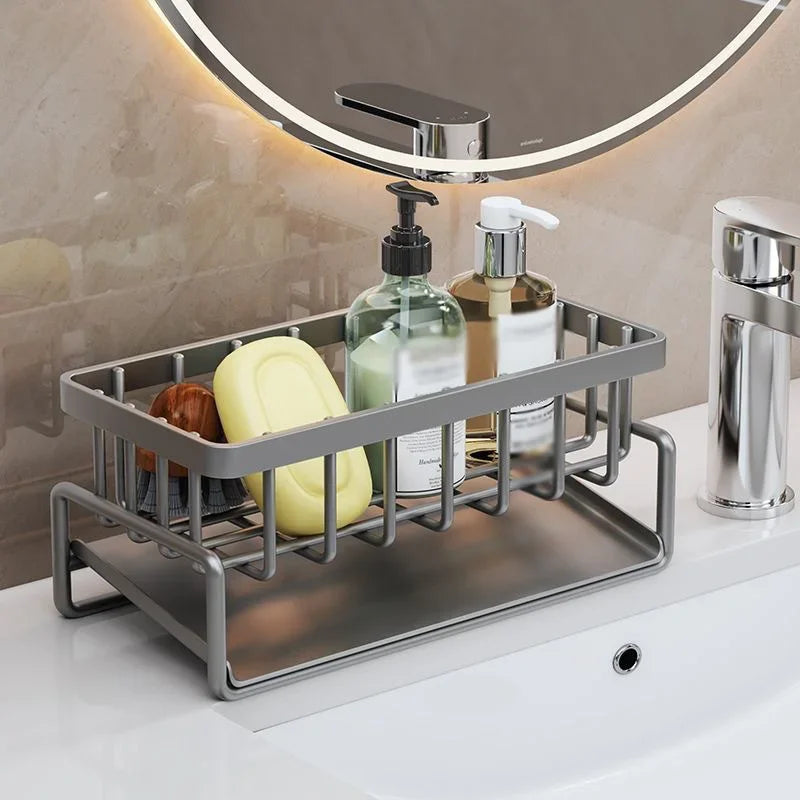 Kitchen Sink Drain Rack Organizer: Sink organizer with rack