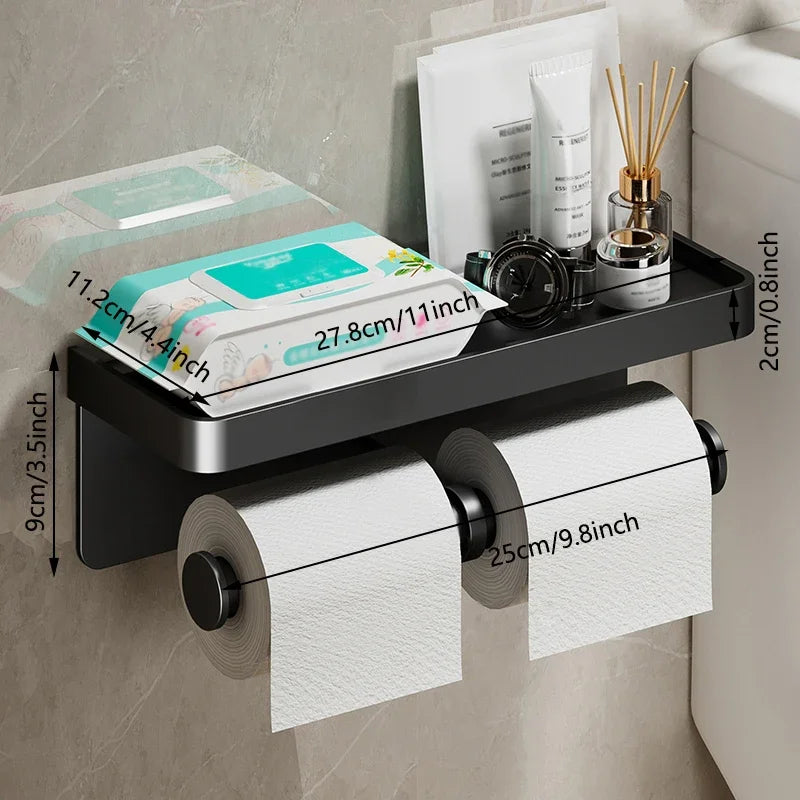 Toilet Paper Holder: Aluminum toilet holder