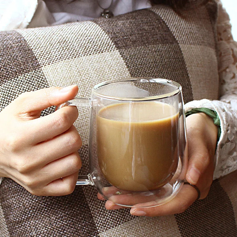 Glass Coffee Mug: Double-wall mug