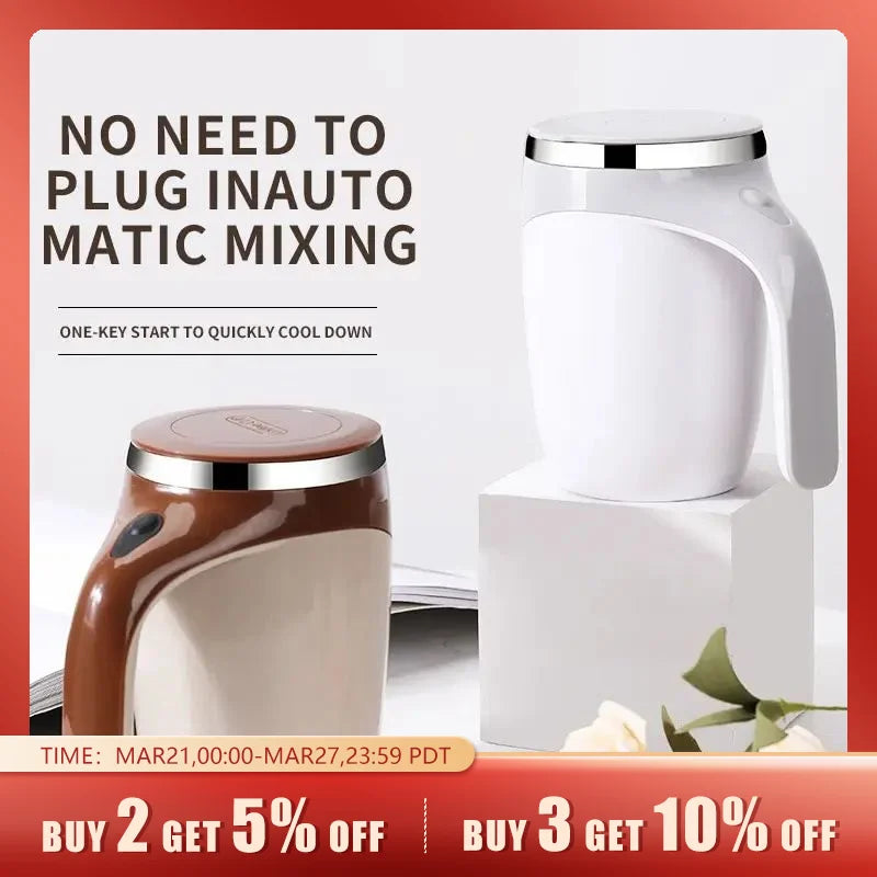 Automatic Stirring Mug: Self-stirring coffee mug