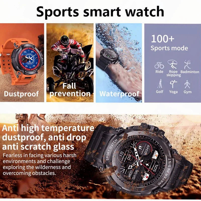 Men Bluetooth Call Wrist Watches Amoled Sport Fitness Clock 600mAh Health