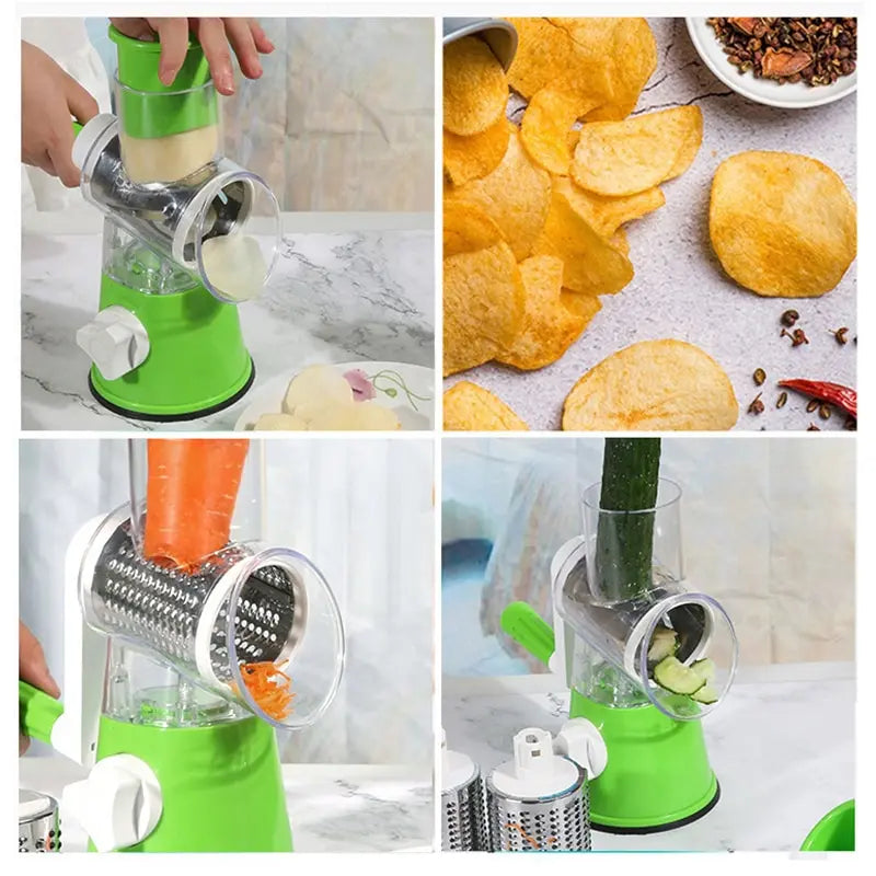 Vegetable Roller Cutter: Handheld vegetable grater