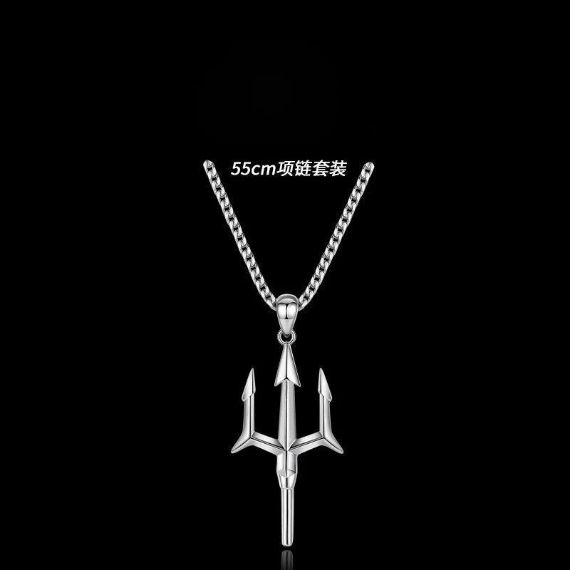 Trident pendant necklace for men