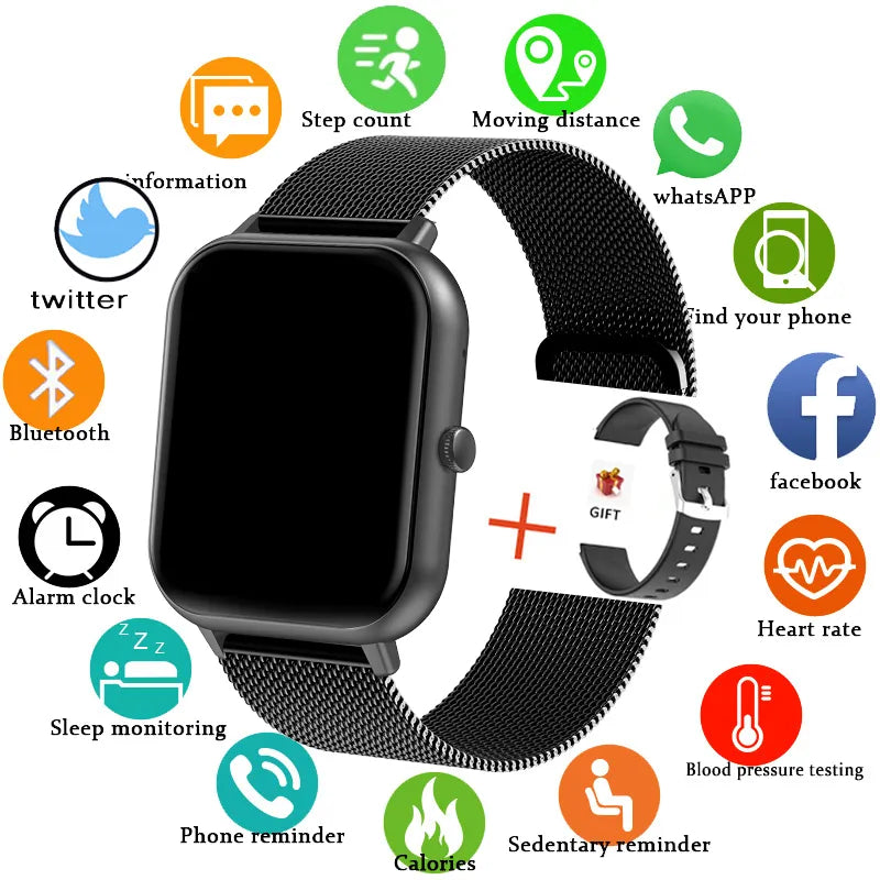 Smart Watch Men Women Heart Rate Blood